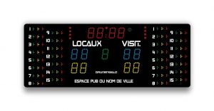 Affichage Sportif Grunenwald GD2150WP spécifique water-polo avec fautes individuelles.